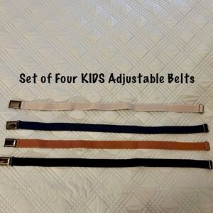 Set of Four KIDS Elastic Adjustable Belts